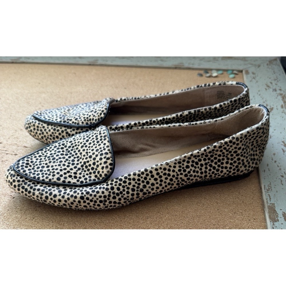 Me Too Anissa Pointed Toe Loafers Cheetah Print‎ Genuine Calf Hair Size 9M - Picture 5 of 7